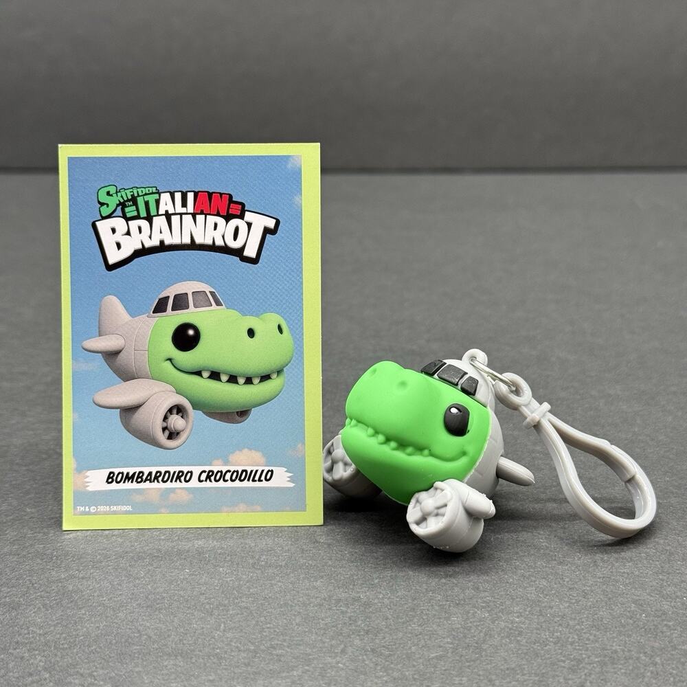 Skifidol Crocodillo Italian Brainrot Series 1 Universo Psichedelico 3D Keychain